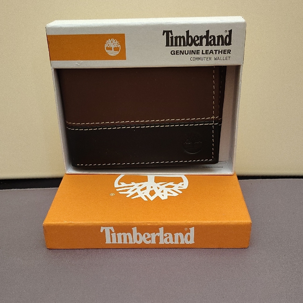 Timberland Brown Key Card Holder Leather Accessory